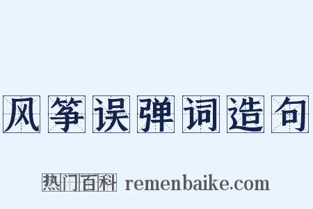 风筝误弹词造句是什么意思的图片